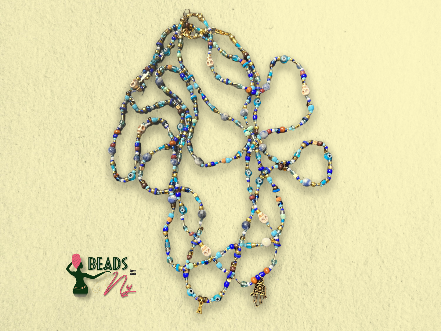 SODALITE Waist-bead Set of 3 (WITH LOBSTER CLASP)
