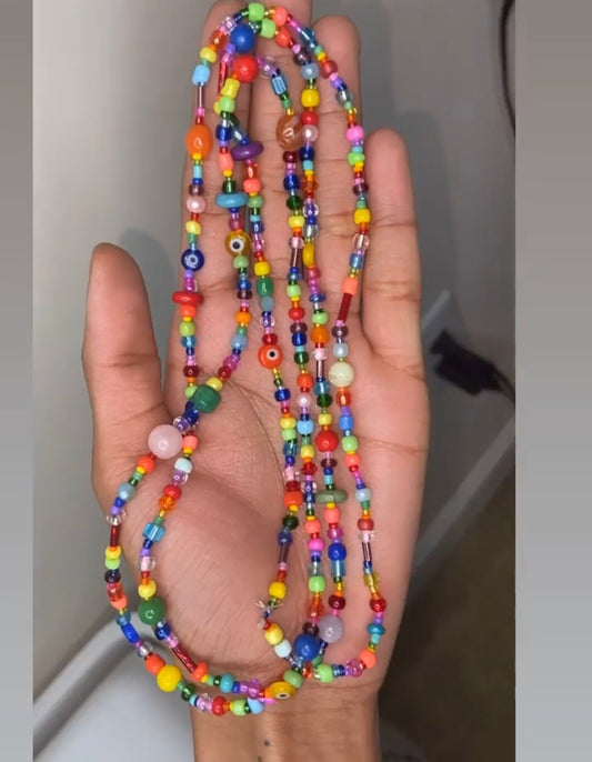 RAINBOW SINGULAR Waist-bead (WITH LOBSTER CLASP)