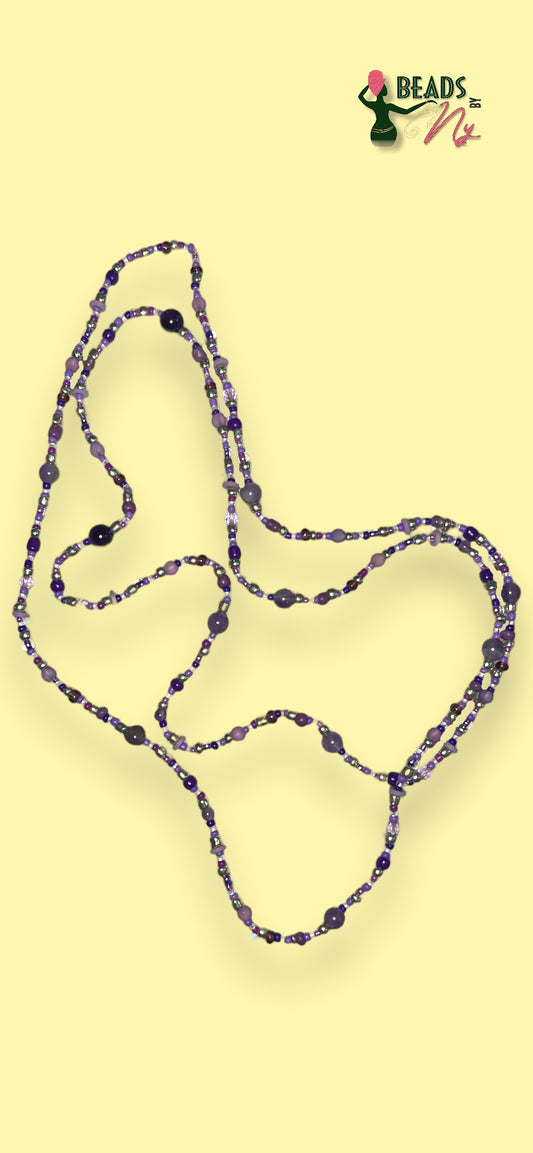 AMETHYST SINGULAR Waist-bead (WITH LOBSTER CLASP)