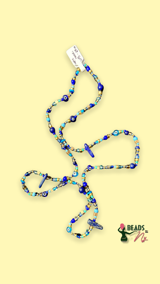 LAPIS LAZULI SINGULAR Waist-bead (WITH LOBSTER CLASP)