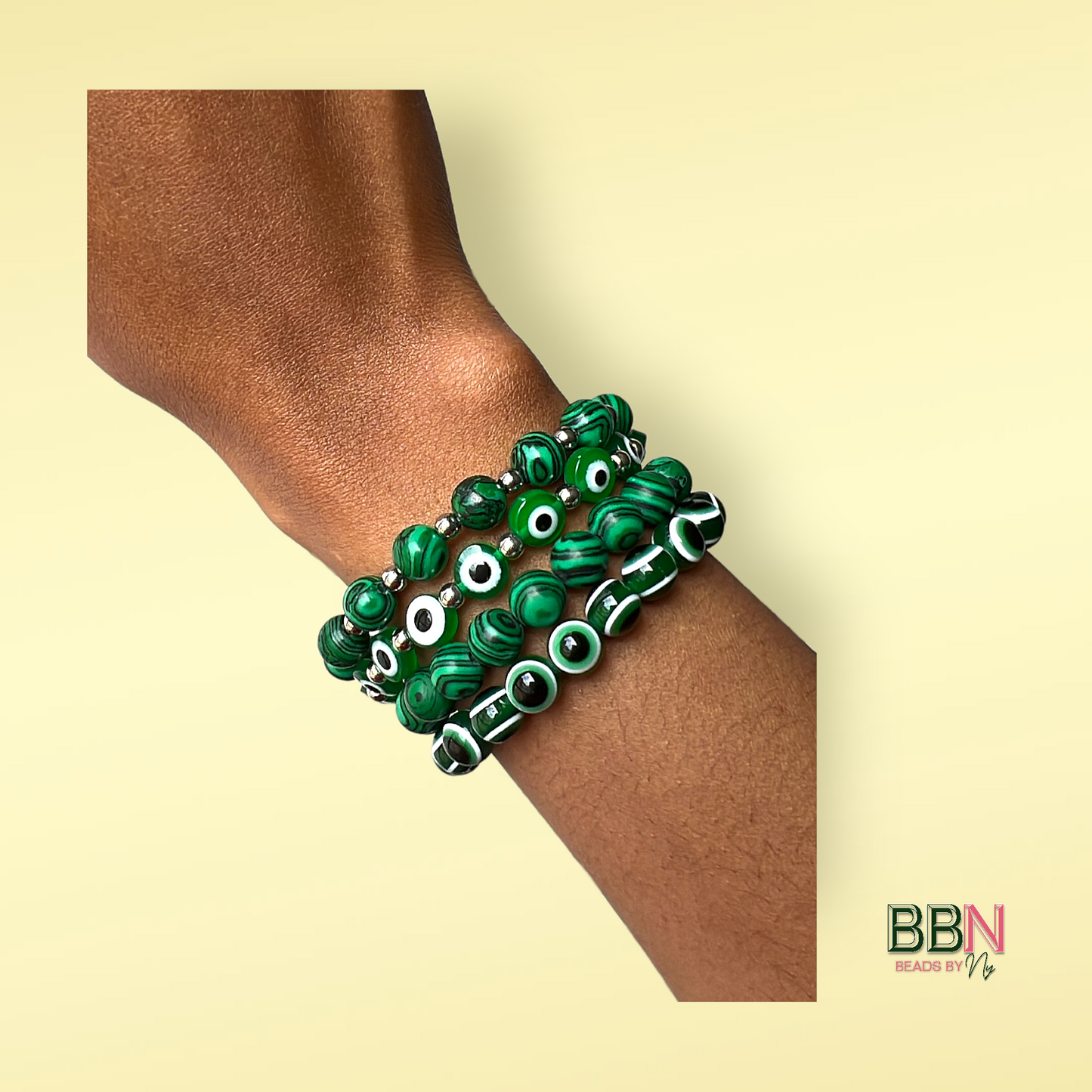 MALACHITE Custom Crystal Bracelet Set (4)