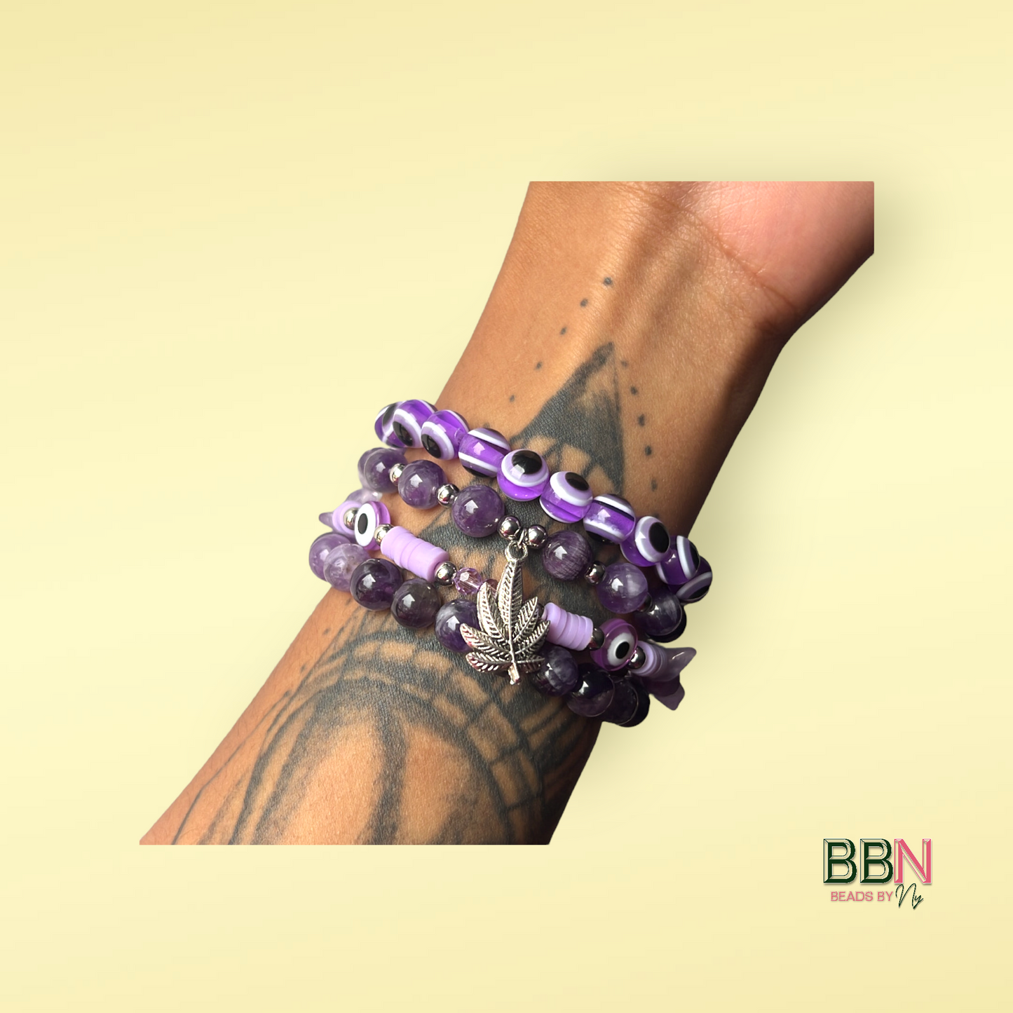 AMETHYST Custom Crystal Bracelet Set (4)